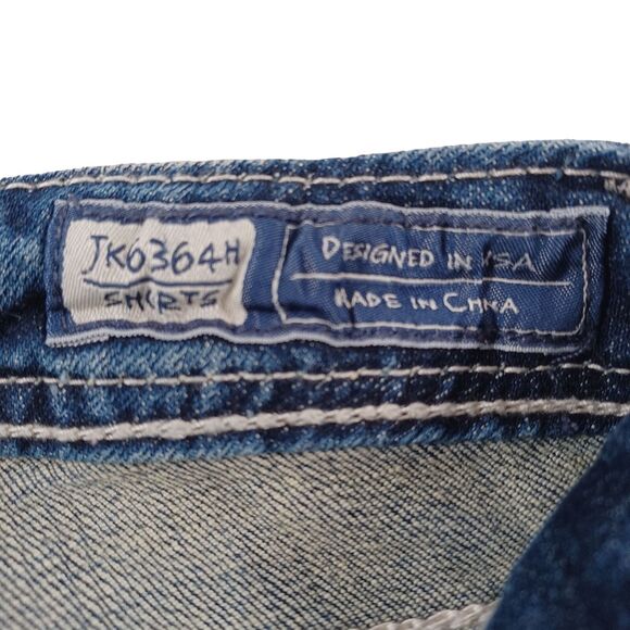 Miss Me JK6364H Girls Size 16 Raw Hem Colorful Sequined Shorts - Picture 9 of 13